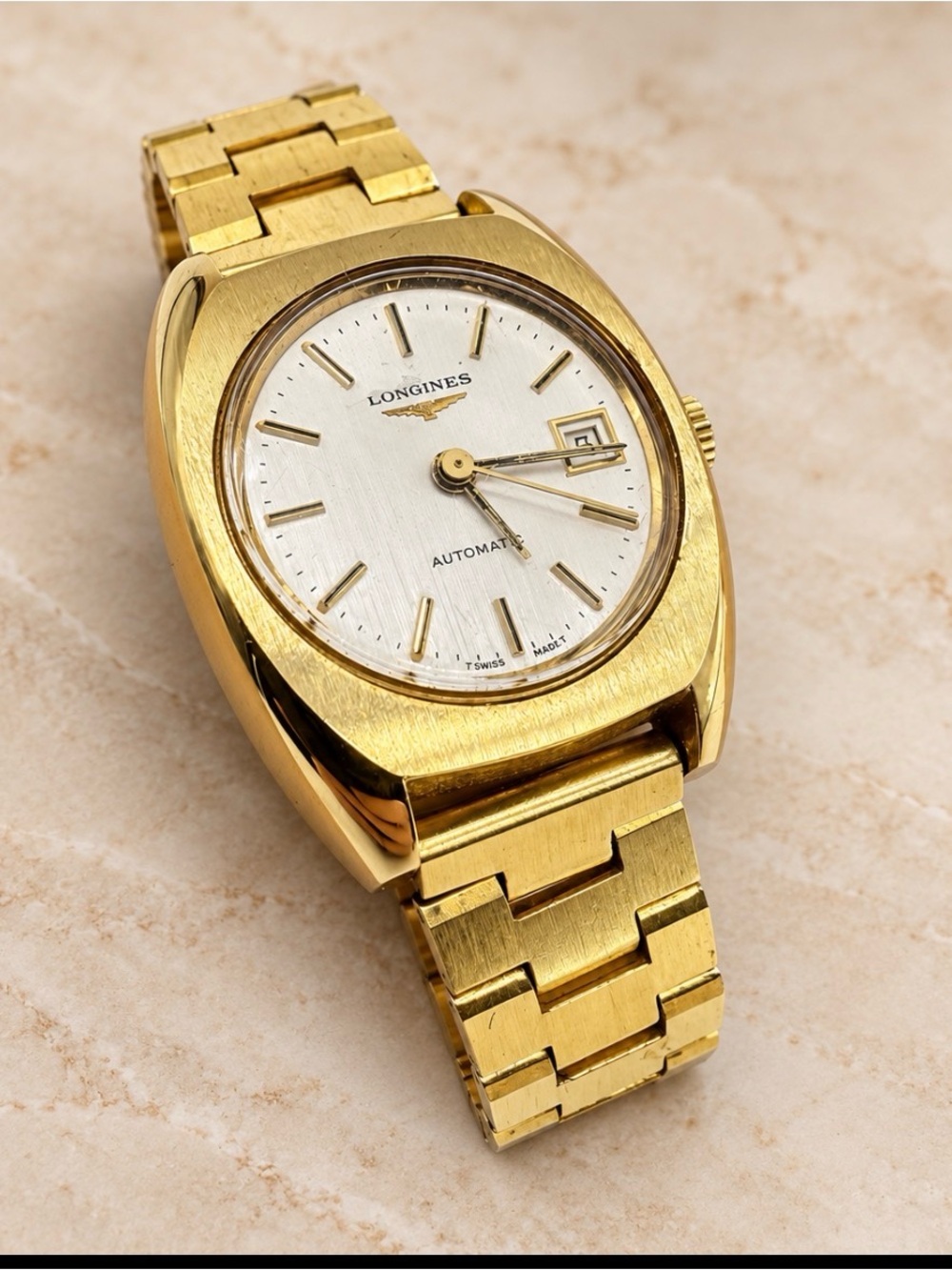 Vintage Longines Ladies’ Automatic Watch | 1970s | Gold Tone | Quick Set Date